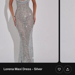 Lorena Silver Maxi Dress